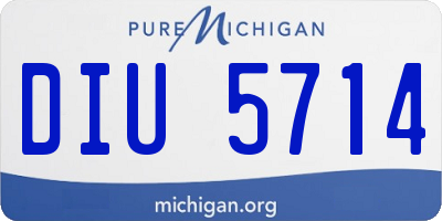MI license plate DIU5714