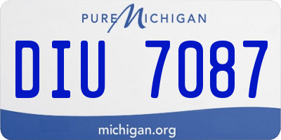 MI license plate DIU7087