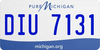 MI license plate DIU7131
