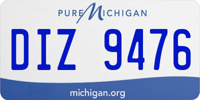 MI license plate DIZ9476