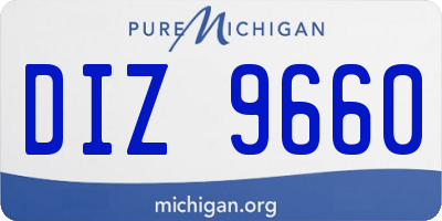 MI license plate DIZ9660