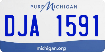 MI license plate DJA1591