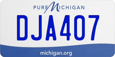 MI license plate DJA407