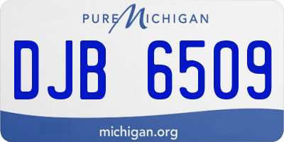 MI license plate DJB6509