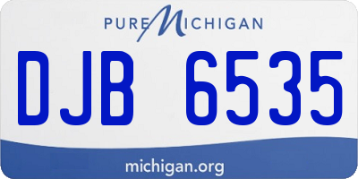 MI license plate DJB6535