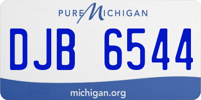 MI license plate DJB6544