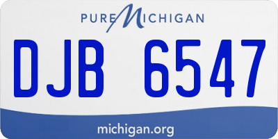 MI license plate DJB6547