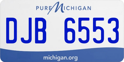 MI license plate DJB6553