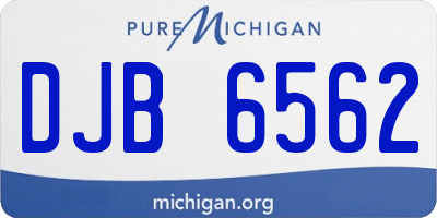 MI license plate DJB6562