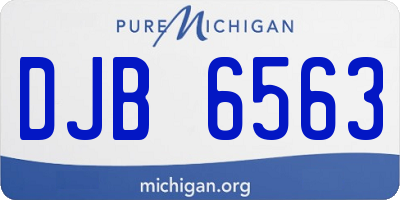 MI license plate DJB6563