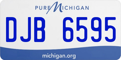 MI license plate DJB6595
