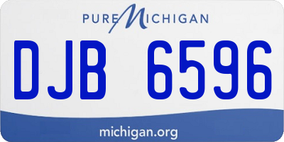 MI license plate DJB6596