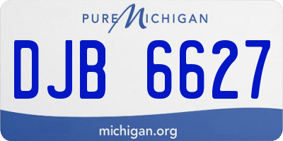 MI license plate DJB6627
