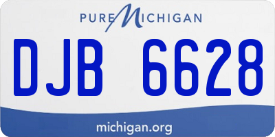 MI license plate DJB6628