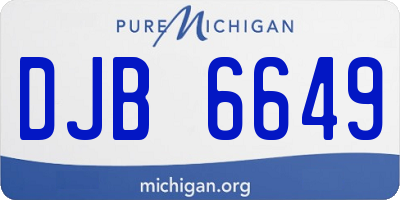 MI license plate DJB6649