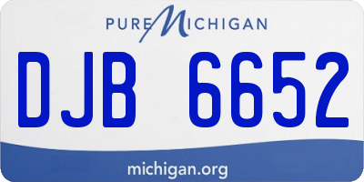 MI license plate DJB6652