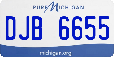 MI license plate DJB6655