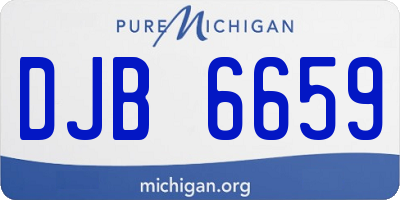 MI license plate DJB6659