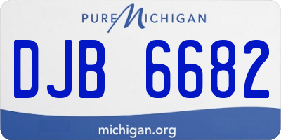 MI license plate DJB6682