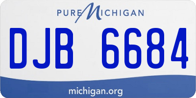 MI license plate DJB6684