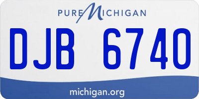 MI license plate DJB6740