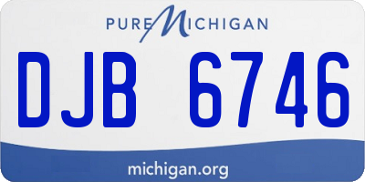 MI license plate DJB6746