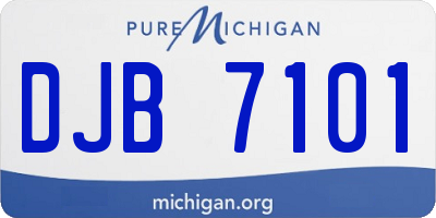 MI license plate DJB7101