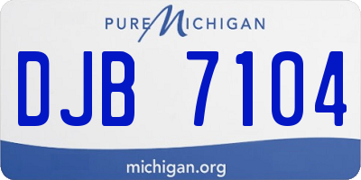 MI license plate DJB7104