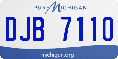 MI license plate DJB7110