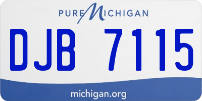 MI license plate DJB7115