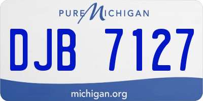 MI license plate DJB7127