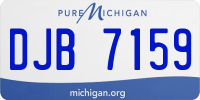 MI license plate DJB7159