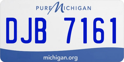 MI license plate DJB7161