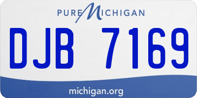 MI license plate DJB7169