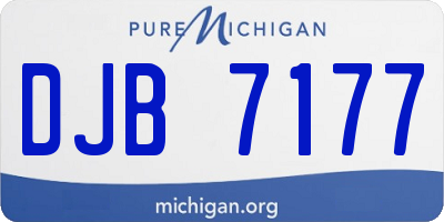 MI license plate DJB7177