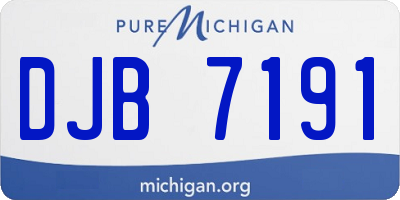 MI license plate DJB7191