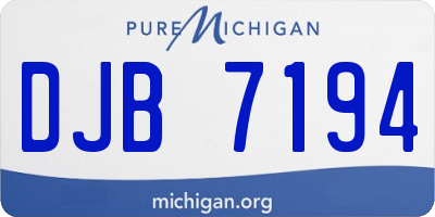 MI license plate DJB7194