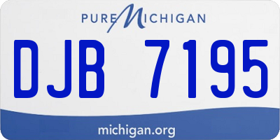 MI license plate DJB7195