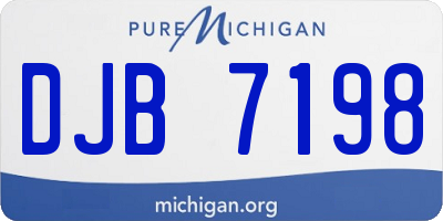 MI license plate DJB7198