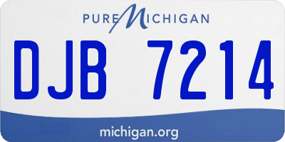 MI license plate DJB7214