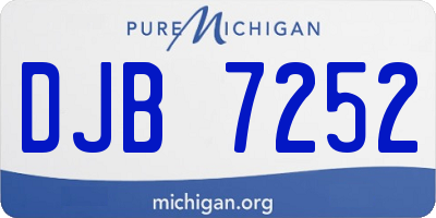 MI license plate DJB7252