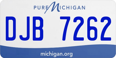 MI license plate DJB7262