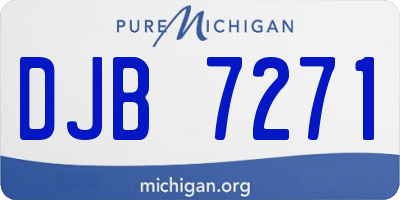 MI license plate DJB7271