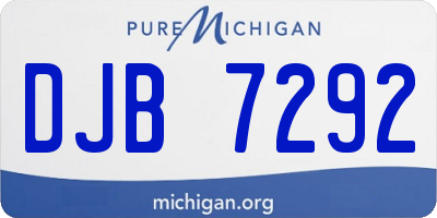 MI license plate DJB7292