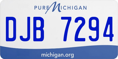 MI license plate DJB7294
