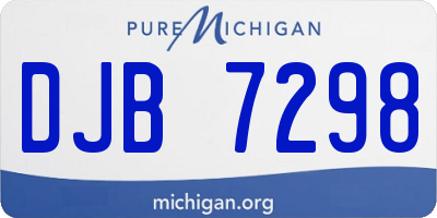 MI license plate DJB7298
