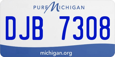 MI license plate DJB7308