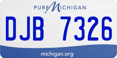 MI license plate DJB7326