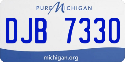 MI license plate DJB7330
