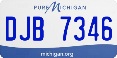 MI license plate DJB7346